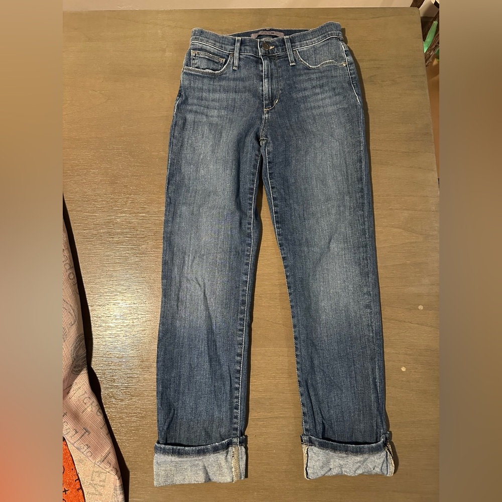 Joe's Jeans Cuffed Cropped Dark Blue Denim